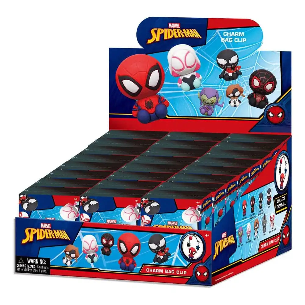Spider-Man 3D PVC-Taschenanhänger Display (24) - Smalltinytoystore
