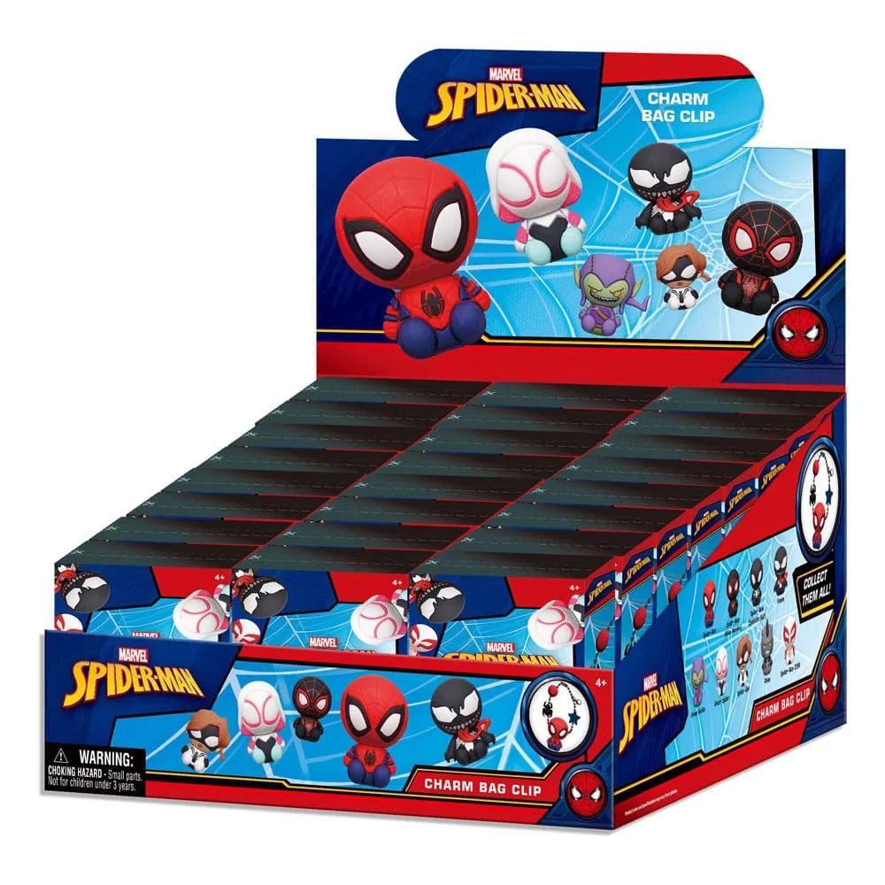 Spider-Man 3D PVC-Taschenanhänger Display (24) - Smalltinytoystore