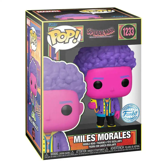 Spider-Man: Across the Spider-Verse POP! Marvel Vinyl Figur Miles Morales(BLKLT) Exclusive Edition 9 cm - Smalltinytoystore