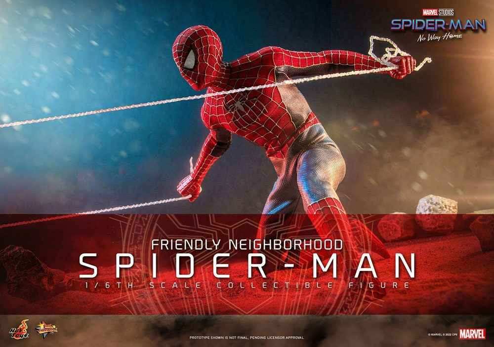 Spider-Man No Way Home Movie Masterpiece 1/6 Friendly Neighborhood Spider-Man (Deluxe Version) 30 cm HOT TOYS - Smalltinytoystore