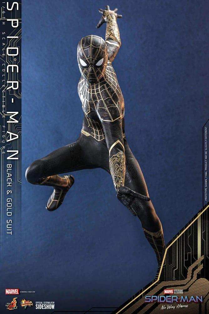 Spider-Man No Way Home Movie Masterpiece 1/6 Spider-Man (Black & Gold Suit) 30 cm HOT TOYS - Smalltinytoystore