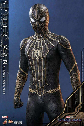 Spider-Man No Way Home Movie Masterpiece 1/6 Spider-Man (Black & Gold Suit) 30 cm - Smalltinytoystore