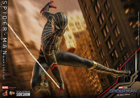 Spider-Man No Way Home Movie Masterpiece 1/6 Spider-Man (Black & Gold Suit) 30 cm - Smalltinytoystore