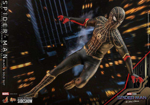 Spider-Man No Way Home Movie Masterpiece 1/6 Spider-Man (Black & Gold Suit) 30 cm - Smalltinytoystore