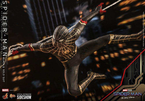 Spider-Man No Way Home Movie Masterpiece 1/6 Spider-Man (Black & Gold Suit) 30 cm - Smalltinytoystore