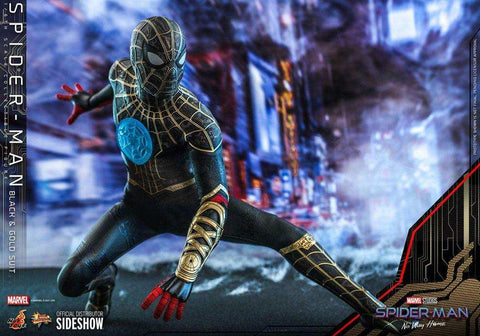 Spider-Man No Way Home Movie Masterpiece 1/6 Spider-Man (Black & Gold Suit) 30 cm - Smalltinytoystore