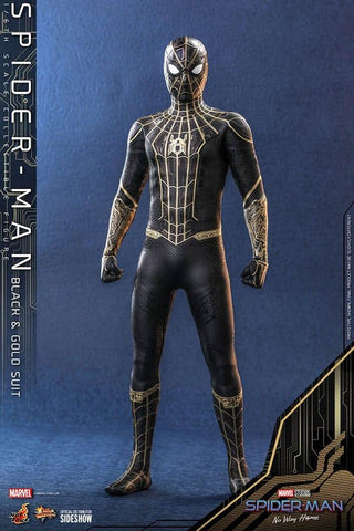 Spider-Man No Way Home Movie Masterpiece 1/6 Spider-Man (Black & Gold Suit) 30 cm - Smalltinytoystore