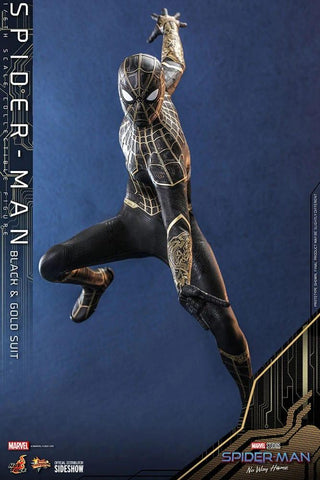 Spider-Man No Way Home Movie Masterpiece 1/6 Spider-Man (Black & Gold Suit) 30 cm - Smalltinytoystore