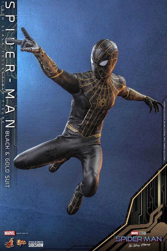 Spider-Man No Way Home Movie Masterpiece 1/6 Spider-Man (Black & Gold Suit) 30 cm - Smalltinytoystore
