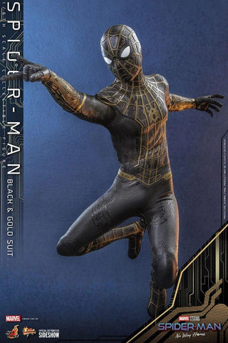 Spider-Man No Way Home Movie Masterpiece 1/6 Spider-Man (Black & Gold Suit) 30 cm - Smalltinytoystore