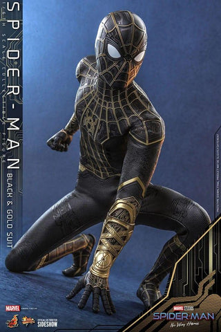 Spider-Man No Way Home Movie Masterpiece 1/6 Spider-Man (Black & Gold Suit) 30 cm - Smalltinytoystore