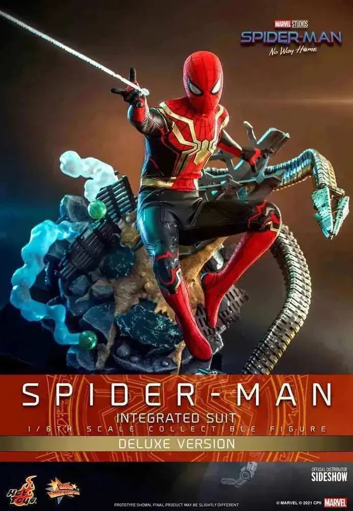 Spider-Man No Way Home Movie Masterpiece 1/6 Spider-Man (Integrated Suit) Deluxe Ver. 29 cm HOT TOYS - Smalltinytoystore
