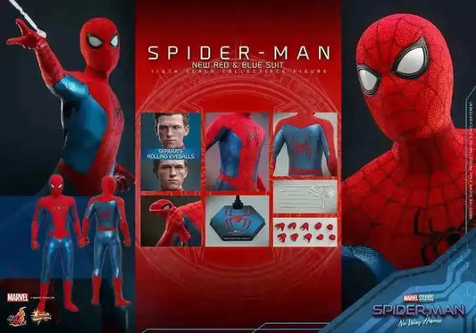 Spider-Man No Way Home Movie Masterpiece 1/6 Spider-Man (New Red and Blue Suit) 28 cm HOT TOYS - Smalltinytoystore