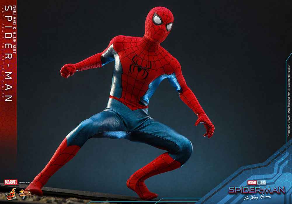 Spider-Man No Way Home Movie Masterpiece 1/6 Spider-Man (New Red and Blue Suit) 28 cm - Smalltinytoystore