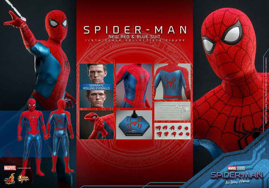 Spider-Man No Way Home Movie Masterpiece 1/6 Spider-Man (New Red and Blue Suit) 28 cm - Smalltinytoystore