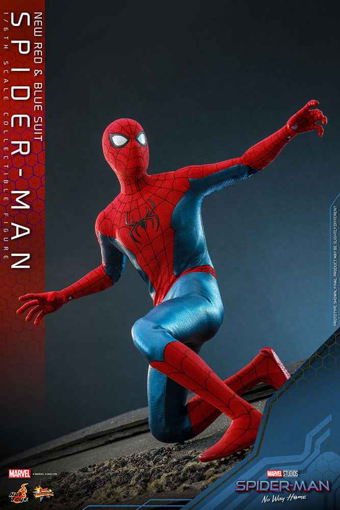 Spider-Man No Way Home Movie Masterpiece 1/6 Spider-Man (New Red and Blue Suit) 28 cm - Smalltinytoystore