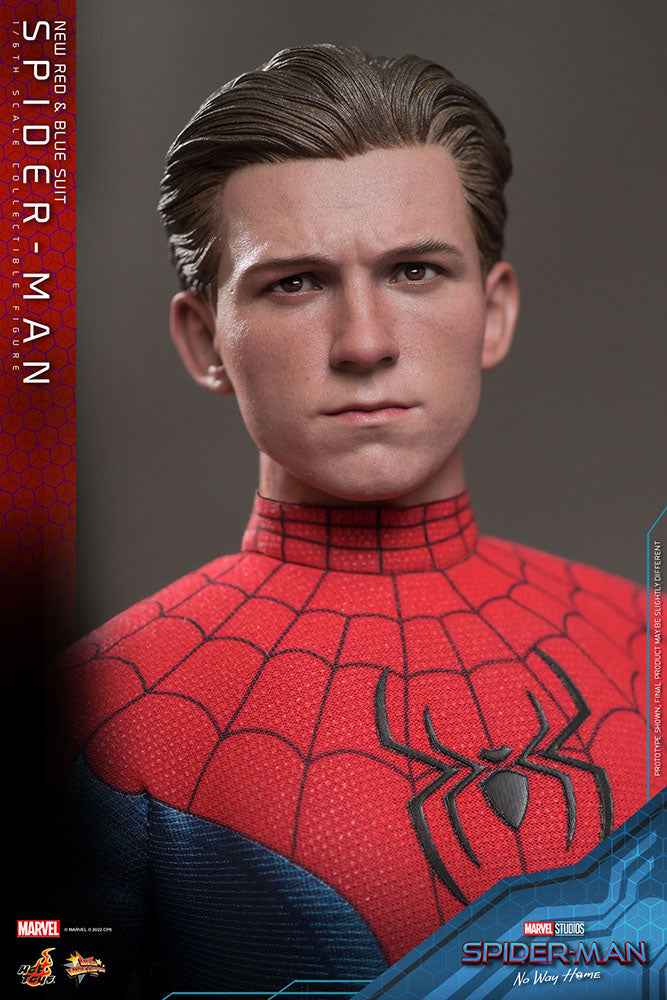 Spider-Man No Way Home Movie Masterpiece 1/6 Spider-Man (New Red and Blue Suit) 28 cm - Smalltinytoystore