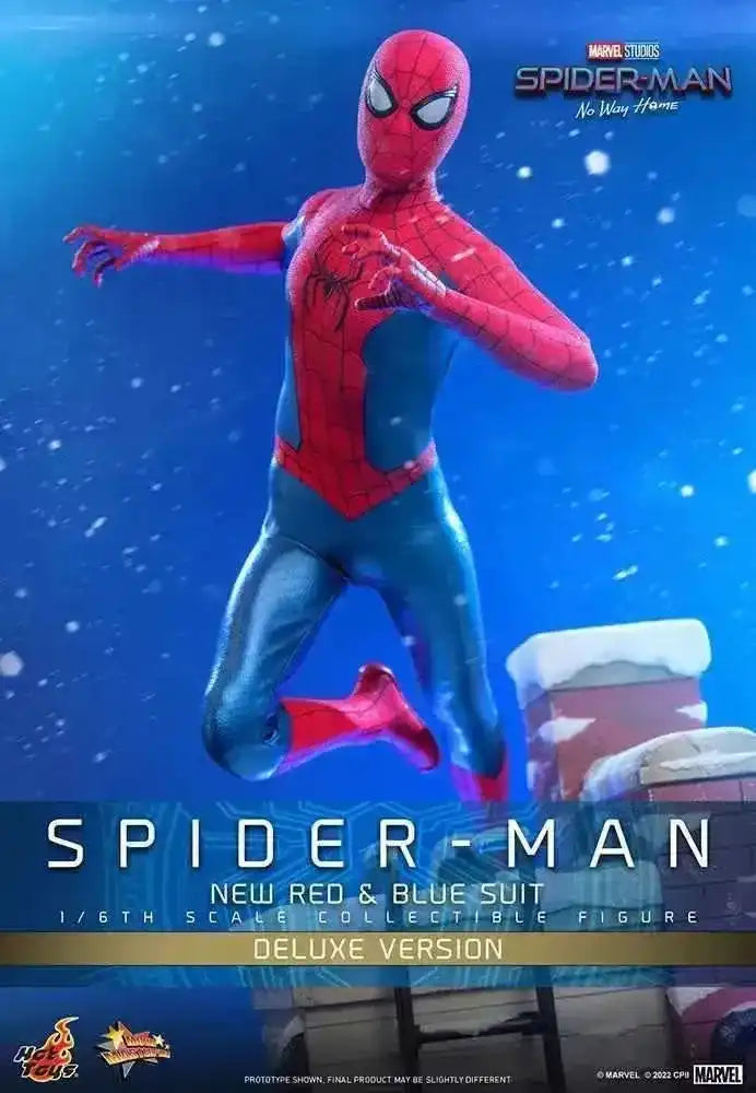 Spider-Man No Way Home Movie Masterpiece 1/6 Spider-Man (New Red and Blue Suit) (Deluxe Version) 28 cm HOT TOYS - Smalltinytoystore