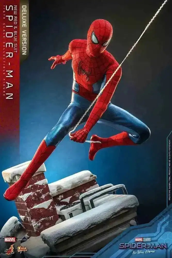 Spider-Man No Way Home Movie Masterpiece 1/6 Spider-Man (New Red and Blue Suit) (Deluxe Version) 28 cm HOT TOYS - Smalltinytoystore