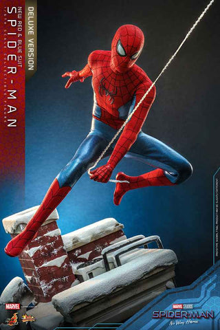 Spider-Man No Way Home Movie Masterpiece 1/6 Spider-Man (New Red and Blue Suit) (Deluxe Version) 28 cm - Smalltinytoystore