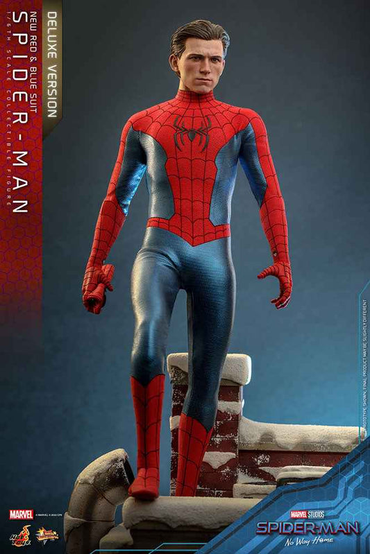 Spider-Man No Way Home Movie Masterpiece 1/6 Spider-Man (New Red and Blue Suit) (Deluxe Version) 28 cm - Smalltinytoystore