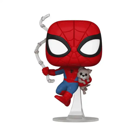 Spider-Man POP&Buddy! Movies Vinyl Figuren Spidey w/Sandwich(Dog) 9 cm - Smalltinytoystore