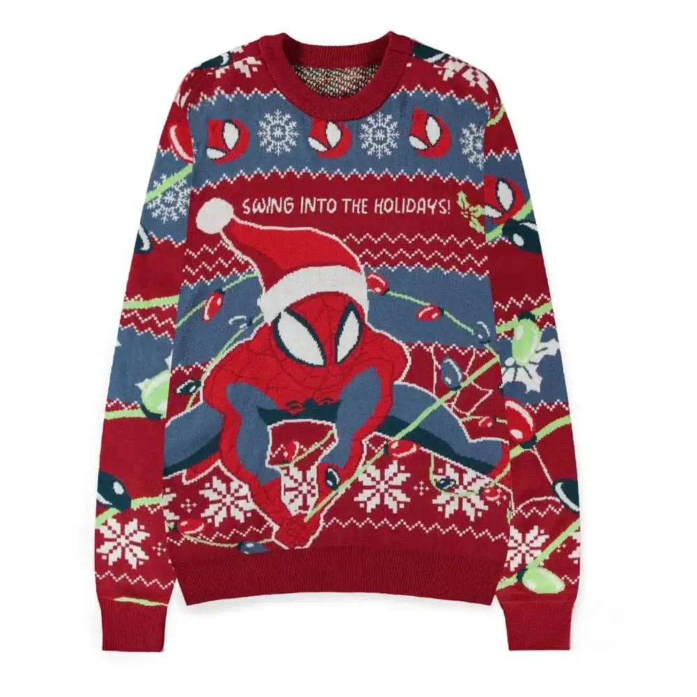 Spider-Man Pullover Swing into the Holidays (Christmas Jumper) - Smalltinytoystore