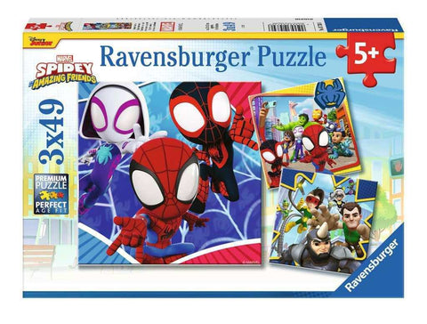 Spidey und seine Super-Freunde Kinderpuzzle (3 x 49 Teile) - Smalltinytoystore