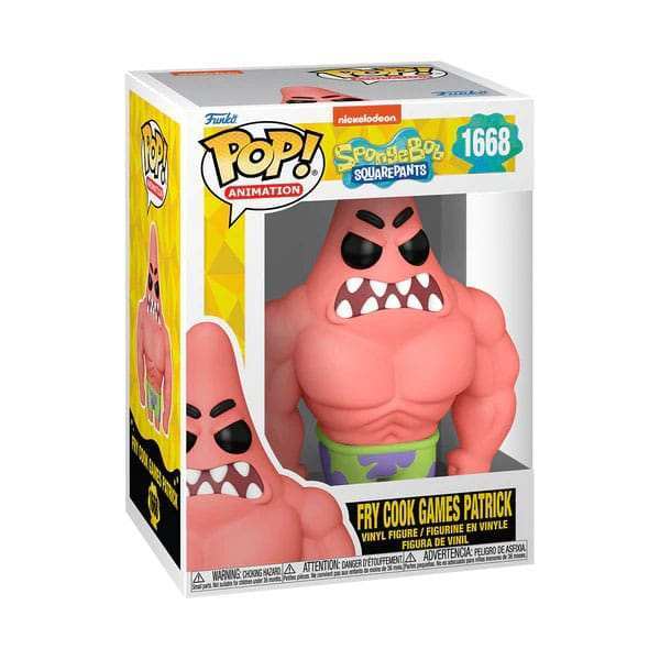 SpongeBob Schwammkopf 25th Anniversary POP! Vinyl Figur Patrick w/Muscles 9 cm - Smalltinytoystore