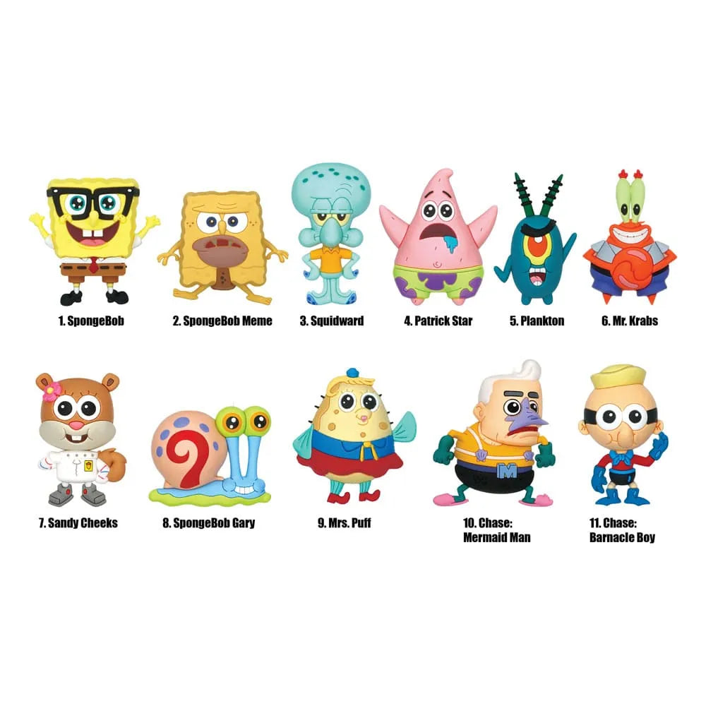 SpongeBob Schwammkopf 3D PVC-Taschenanhänger Classic Series 3 Display (24) - Smalltinytoystore
