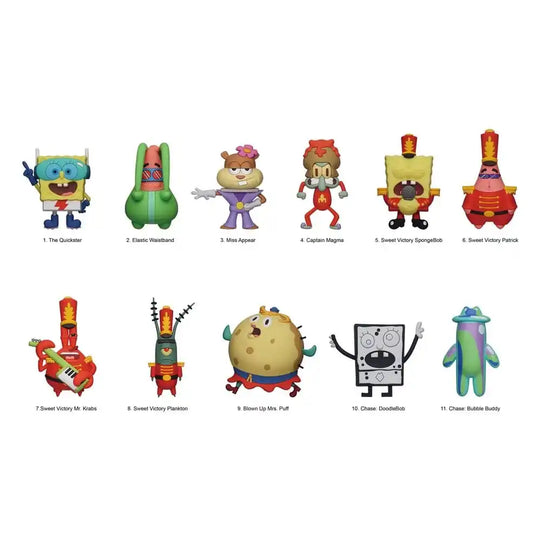 SpongeBob Schwammkopf 3D PVC-Taschenanhänger Series 6 Display (24) - Smalltinytoystore