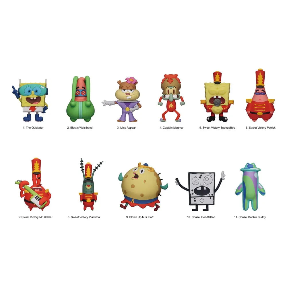 SpongeBob Schwammkopf 3D PVC-Taschenanhänger Series 6 Display (24) - Smalltinytoystore
