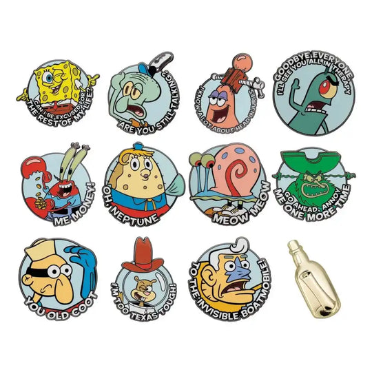 SpongeBob Schwammkopf Ansteck-Pins Display Mystery Pin Badge (12) - Smalltinytoystore