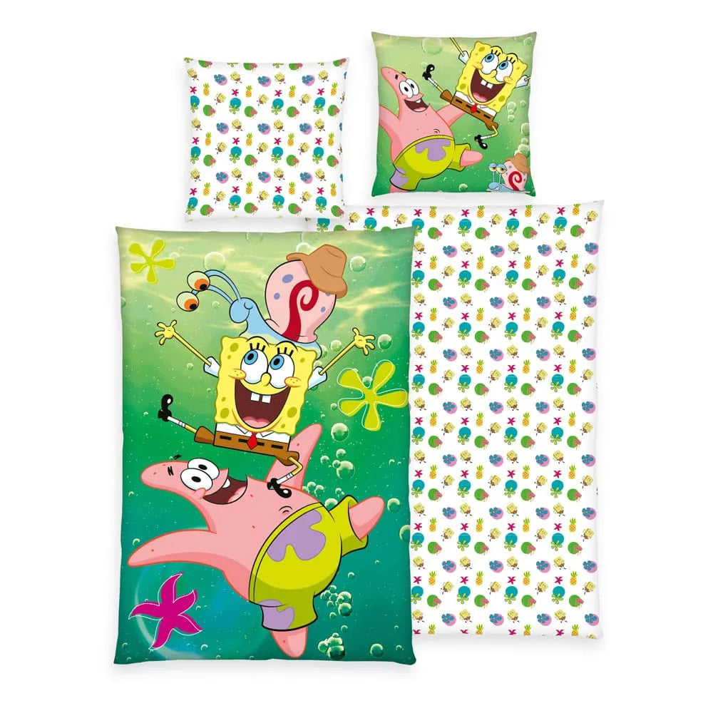 Spongebob Schwammkopf Bettwäsche 135 x 200 cm / 80 x 80 cm - Smalltinytoystore