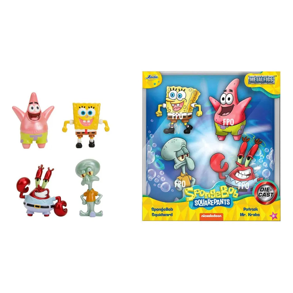 Spongebob Schwammkopf Nano Metalfigs Diecast Minifiguren 4-er Pack Wave 1 4 cm - Smalltinytoystore