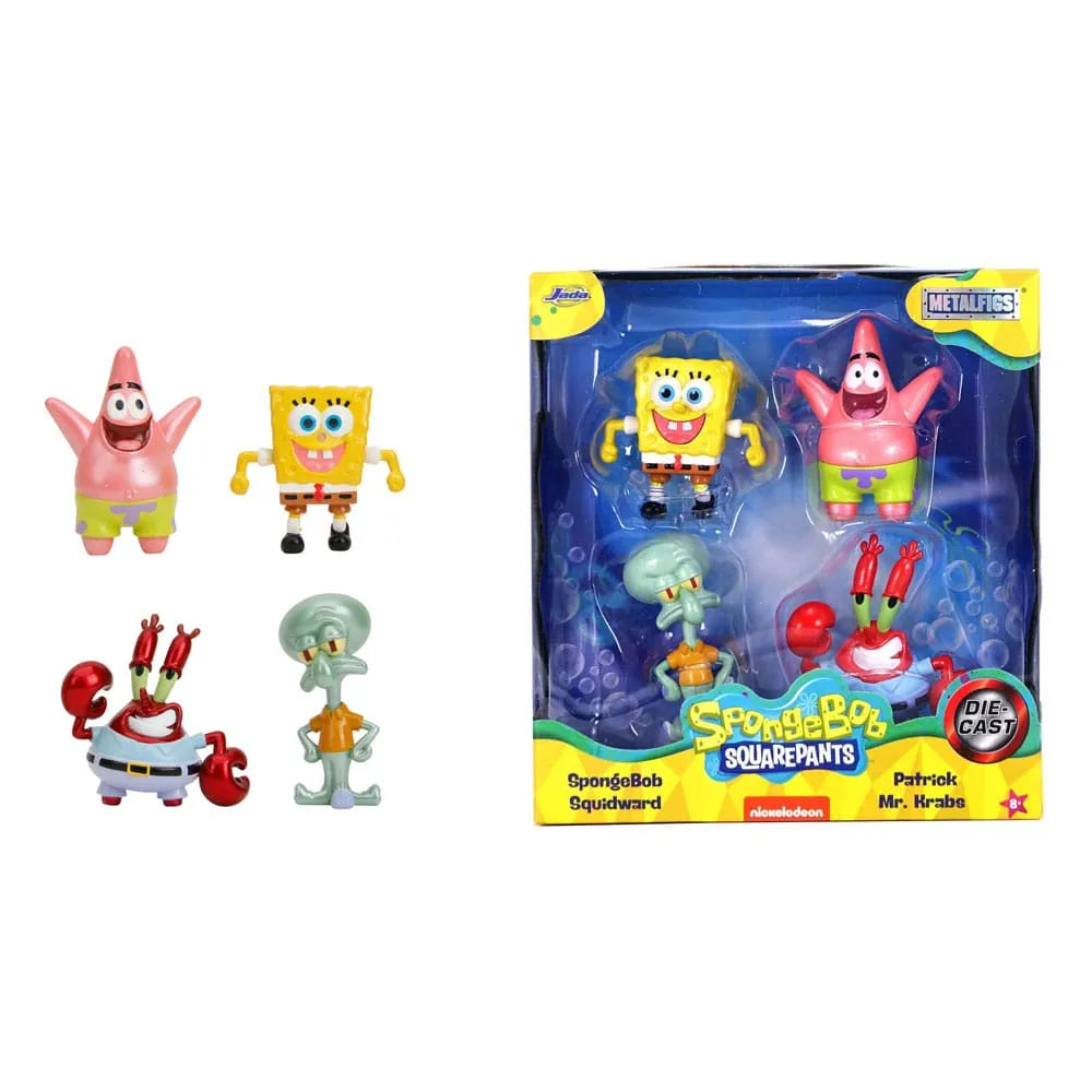 Spongebob Schwammkopf Nano Metalfigs Diecast Minifiguren 4-er Pack Wave 1 4 cm - Smalltinytoystore
