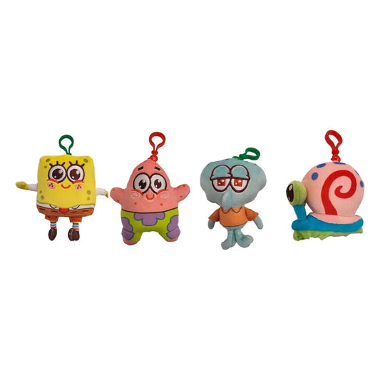 SpongeBob Schwammkopf Plüsch-Schlüsselanhänger 10 cm Sortiment (12) - Smalltinytoystore
