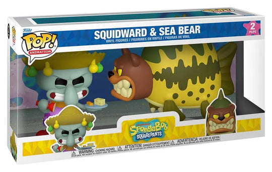 SpongeBob Schwammkopf POP! Animation Vinyl Figur Squidward & Sea Bear 9 cm