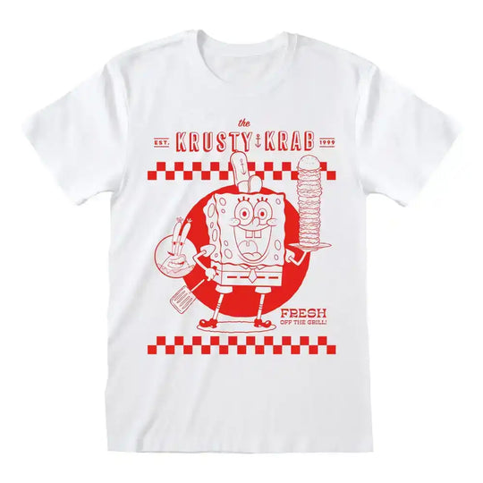 SpongeBob Schwammkopf T-Shirt Krusty Krab White Größe S - Smalltinytoystore
