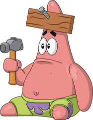SpongeBob Schwammkopf Vinyl Figur Nail on Head Patrick 10 cm - Smalltinytoystore