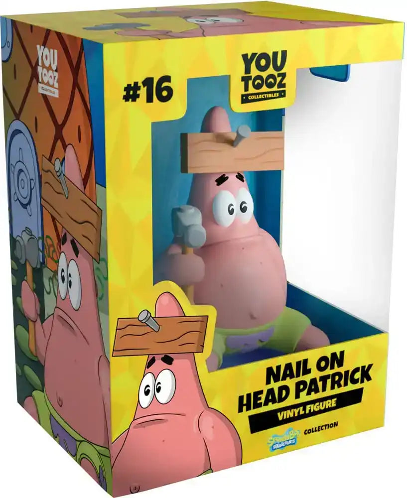 SpongeBob Schwammkopf Vinyl Figur Nail on Head Patrick 10 cm - Smalltinytoystore