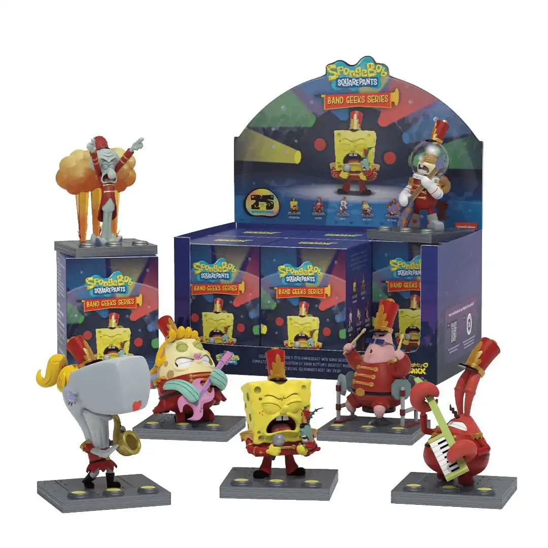 SpongeBob SquarePants: Band Geeks Series 4 inch Vinyl Blind Box Display (6) - Smalltinytoystore