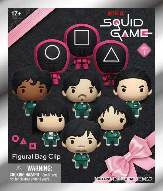 Squid Game 3D PVC-Taschenanhänger Series 1 Display (24) - Smalltinytoystore