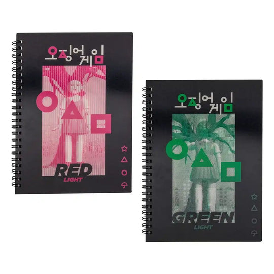Squid Game Notizbuch Red light, green light - Smalltinytoystore