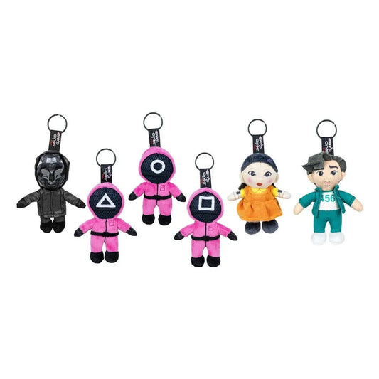 Squid Game Plüsch-Schlüsselanhänger All Stars 12 cm Sortiment (24) - Smalltinytoystore