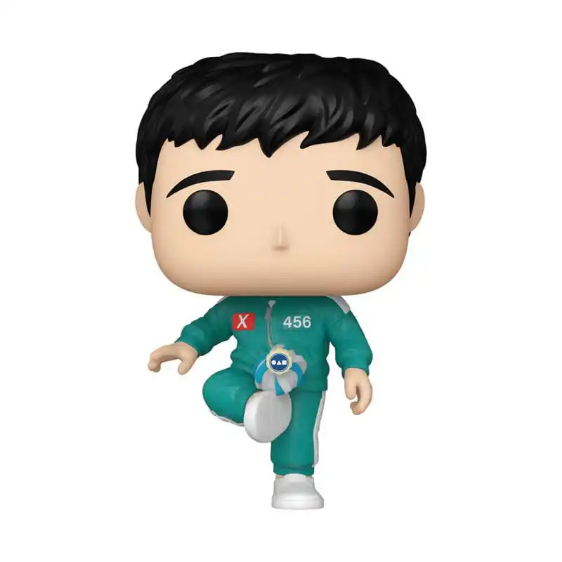 Squid Game POP! Television Vinyl Figur Player 456 Seong Gi-Hun (Kicking Jegi) 9 cm - Smalltinytoystore