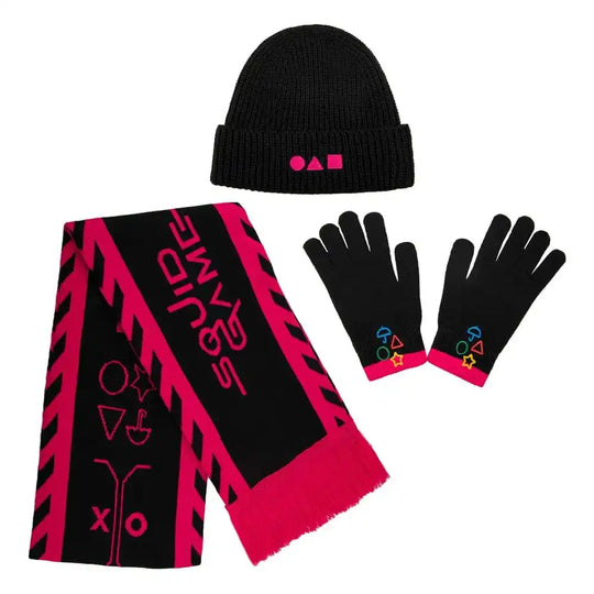Squid Game Schal, Beanie, Handschuhe Set Squid Game - Smalltinytoystore