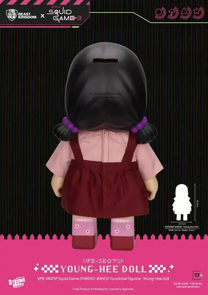 Squid Game Syaking Bang Figur/Spardose Young-Hee Doll Season 3 48 cm - Smalltinytoystore