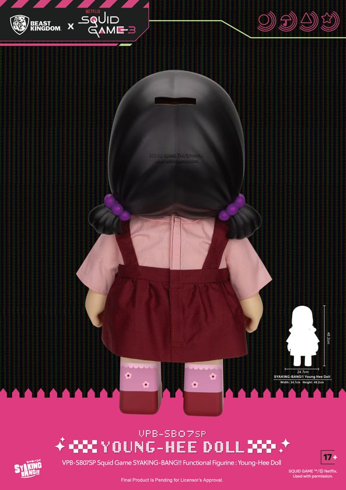 Squid Game Syaking Bang Figur/Spardose Young-Hee Doll Season 3 48 cm - Smalltinytoystore