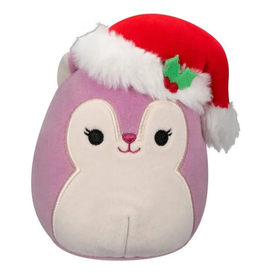 Squishmallows Plüschfigur Christmas Allina the Squirrel with Santa Hat 20 cm - Smalltinytoystore